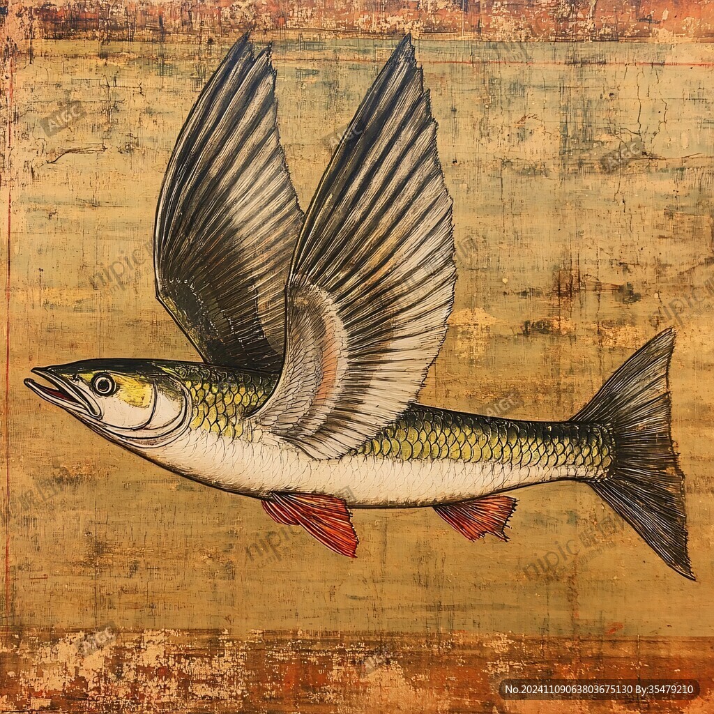 獬豸鱼皮画