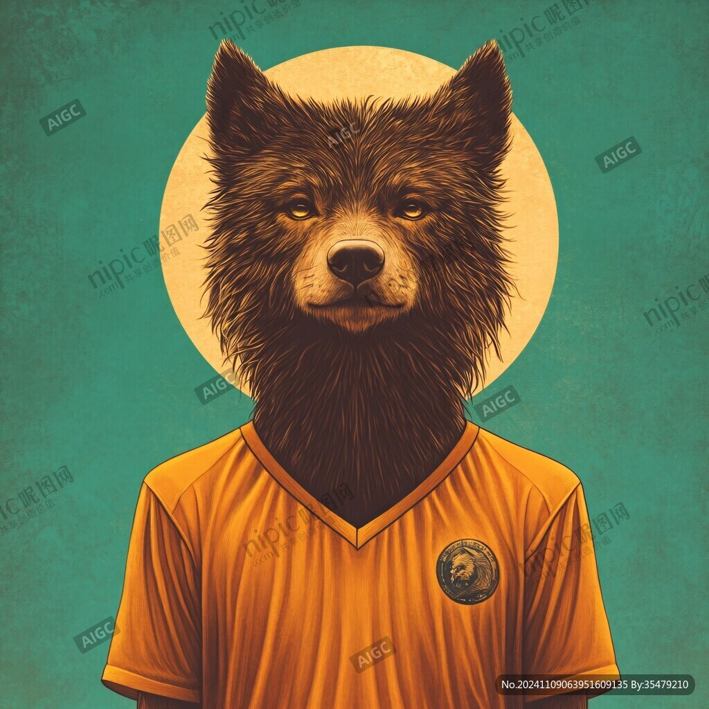 原创插画萨摩耶