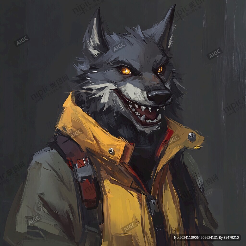 狼包装插画
