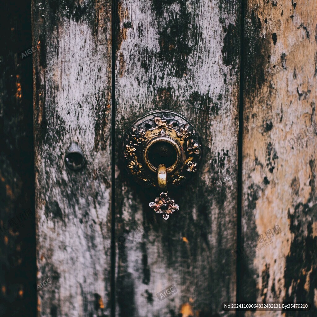 斑驳门锁门栓