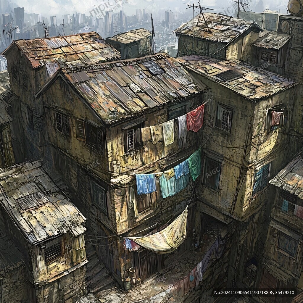棚户区生活场景