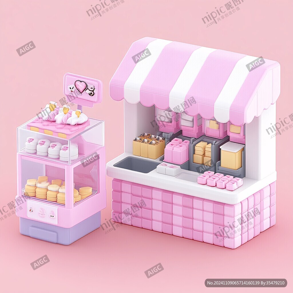 甜品店专柜