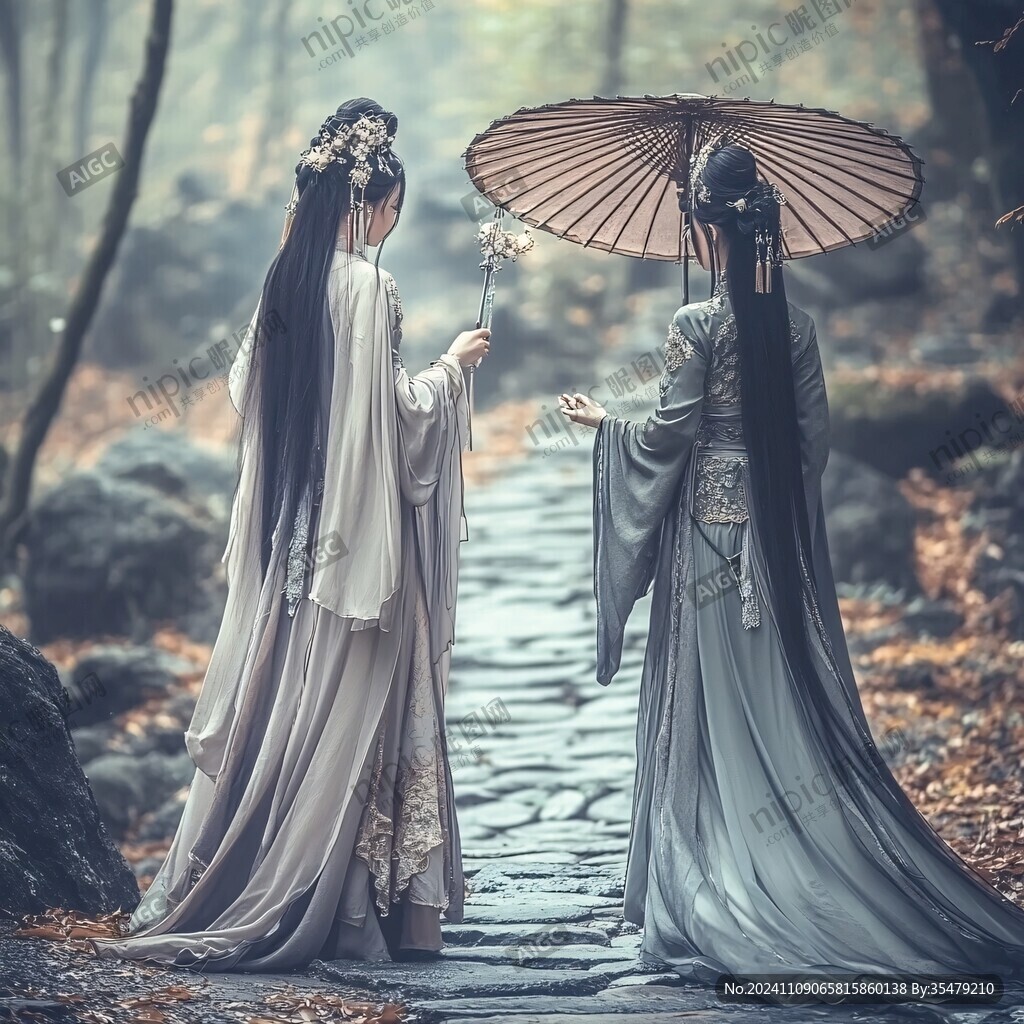 古风女装背影