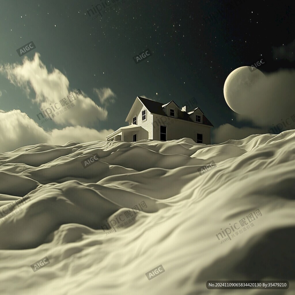 冬天雪屋积雪雪景