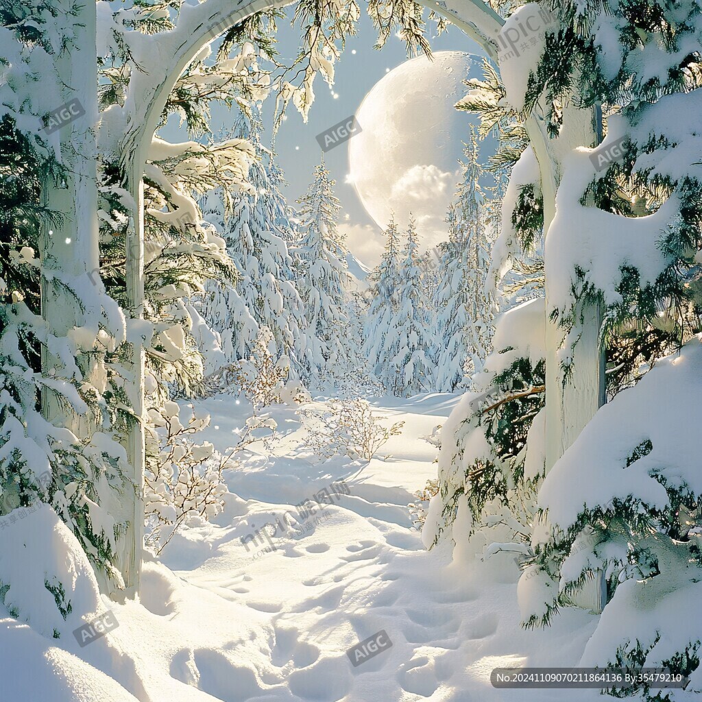 雪景立体画