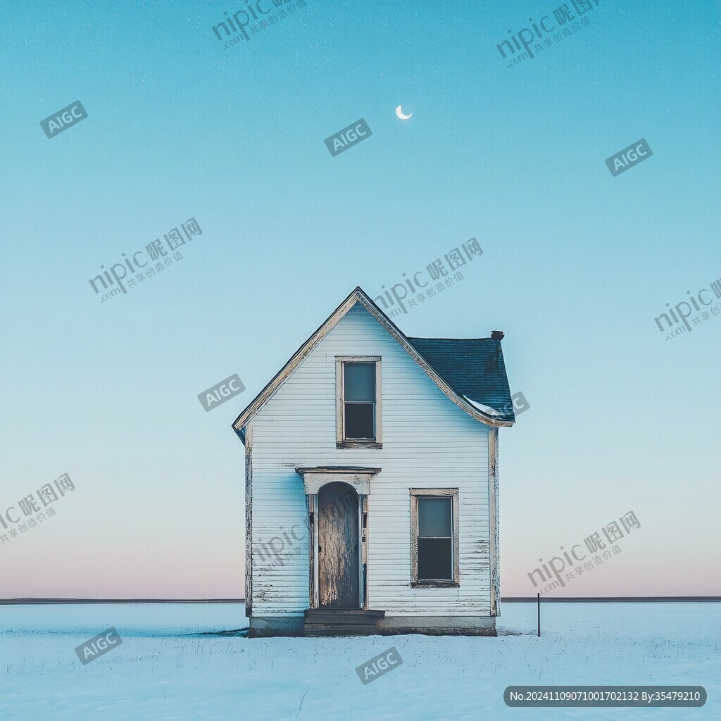 粉蓝色小屋