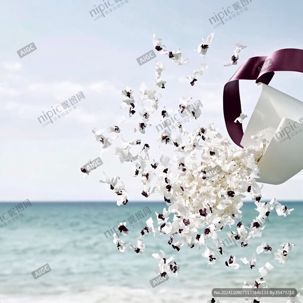 海滩手捧花