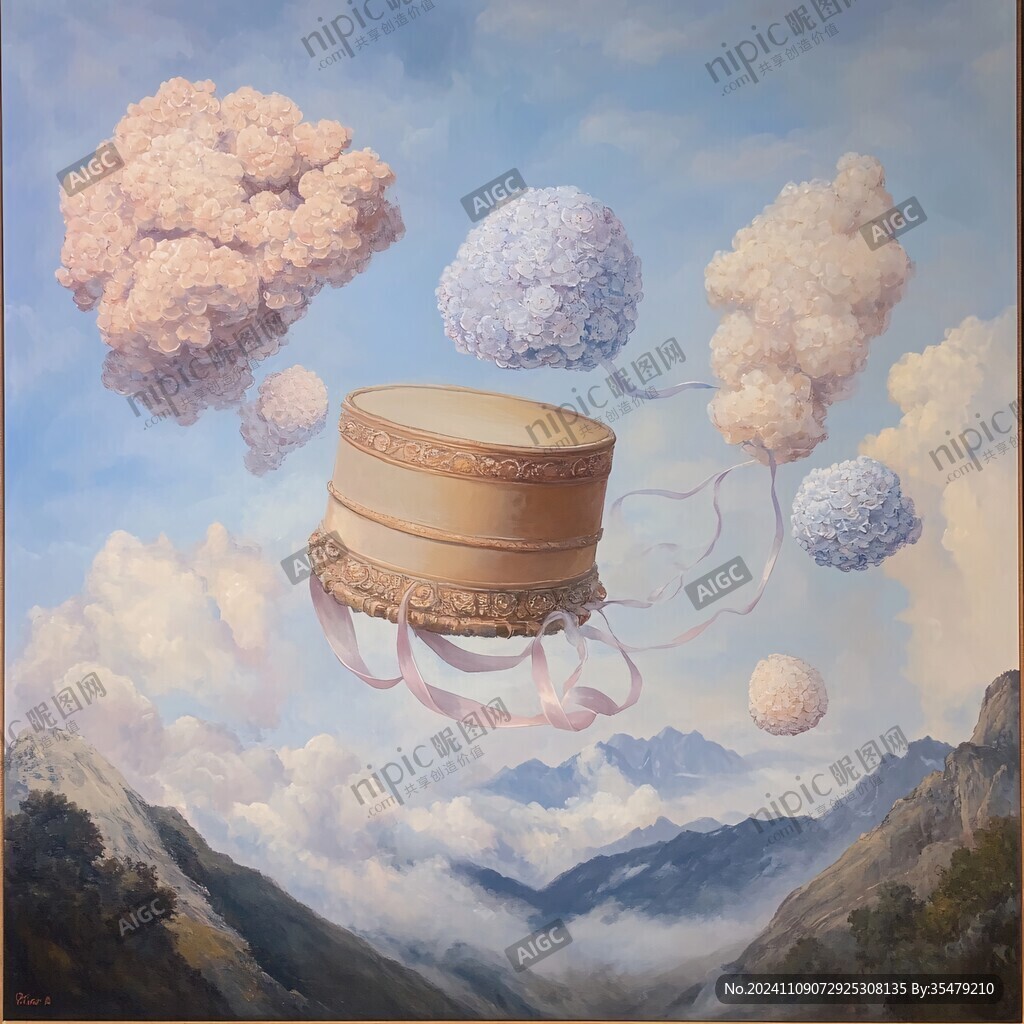 立体画云海
