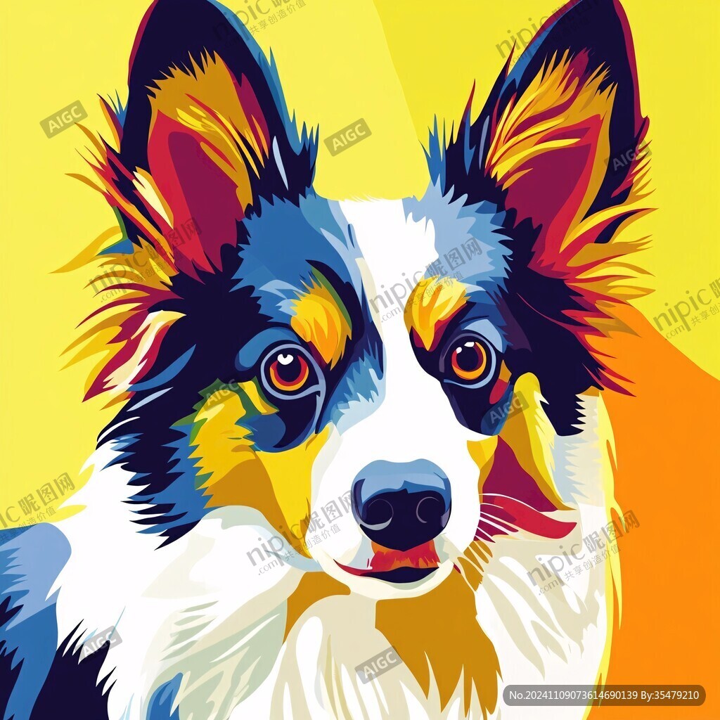 插画边牧