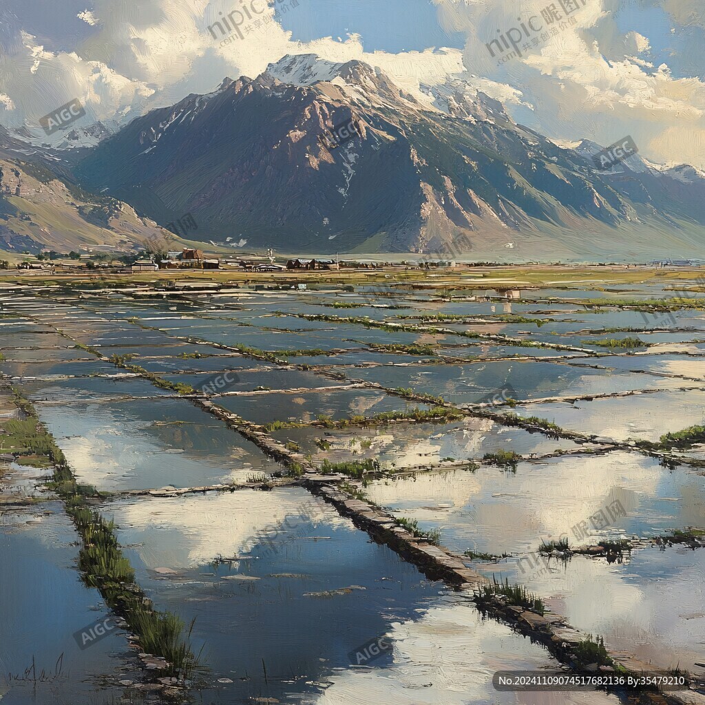 风景厚涂