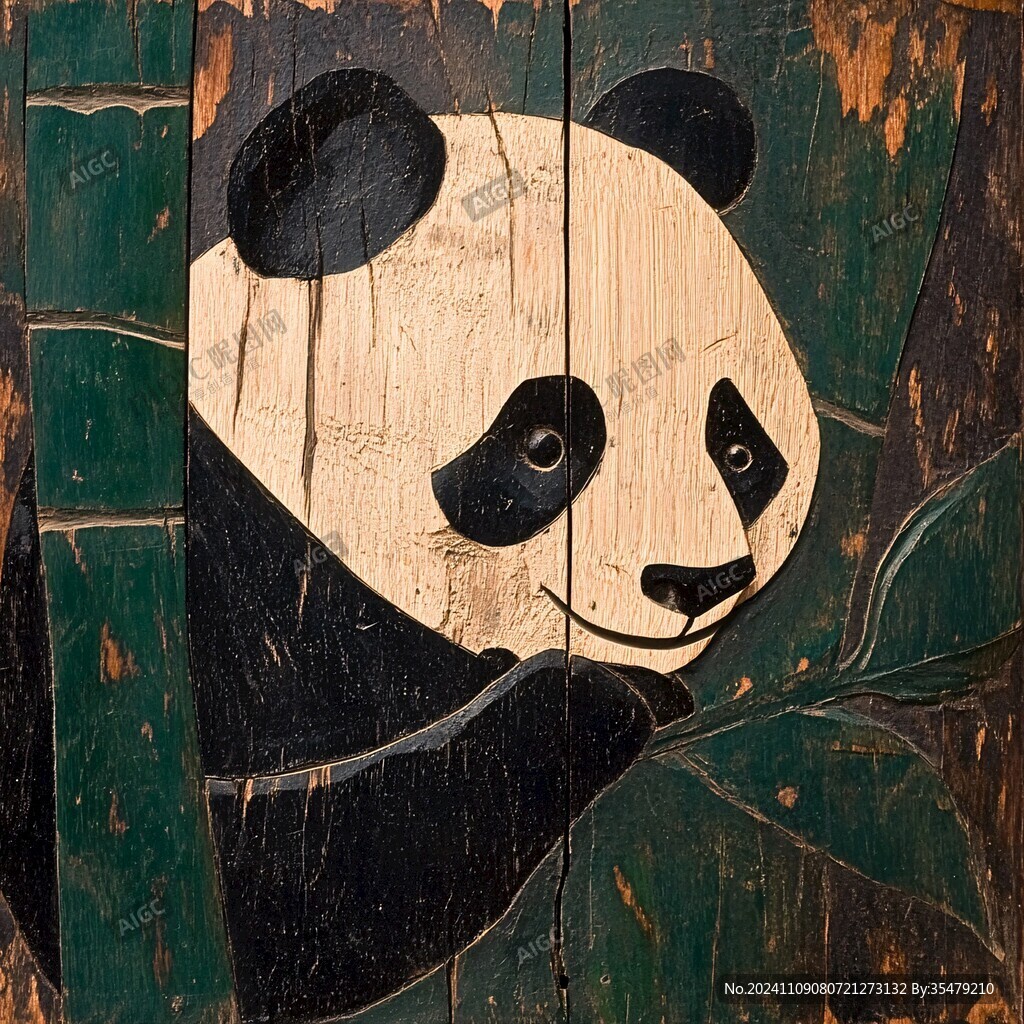 熊猫壁画