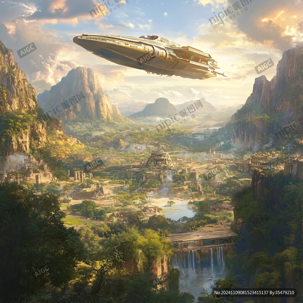 飞碟科幻电影背景