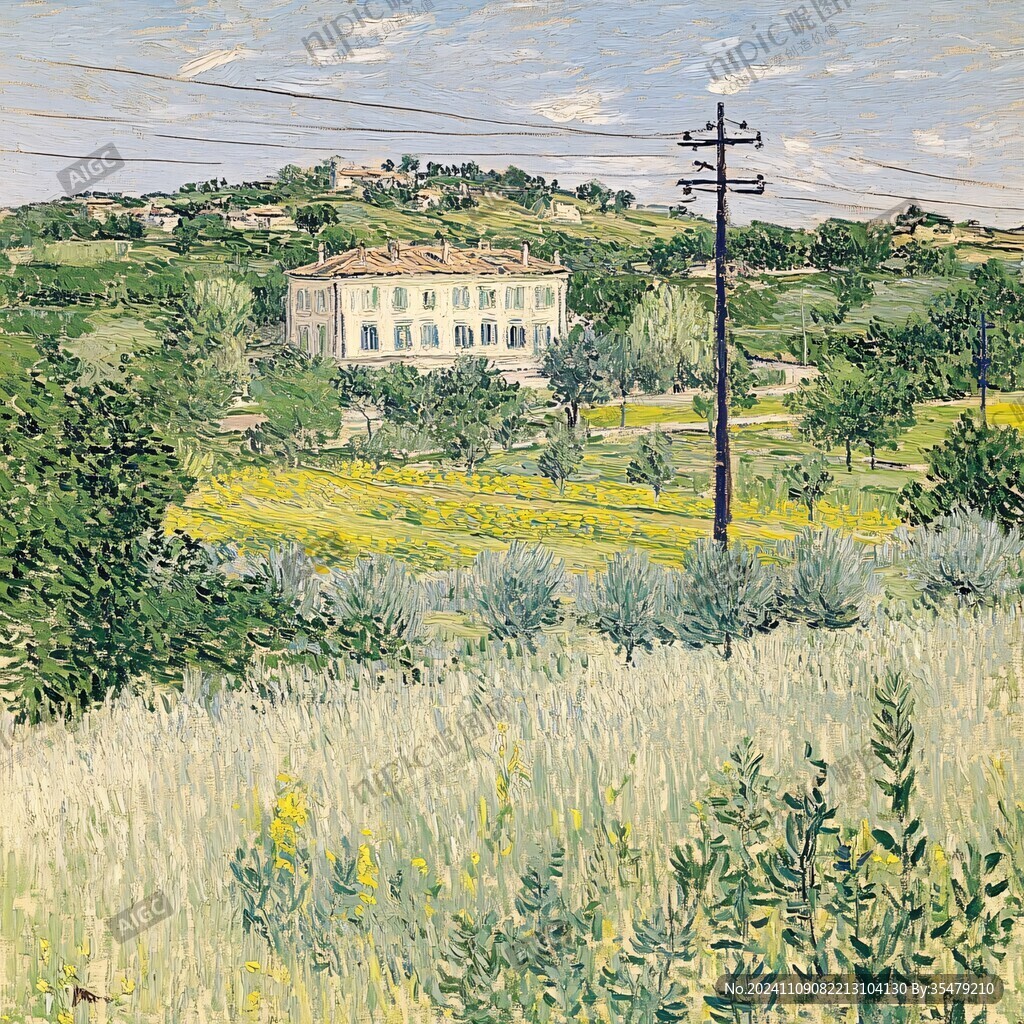 斯坦福大学插画水彩