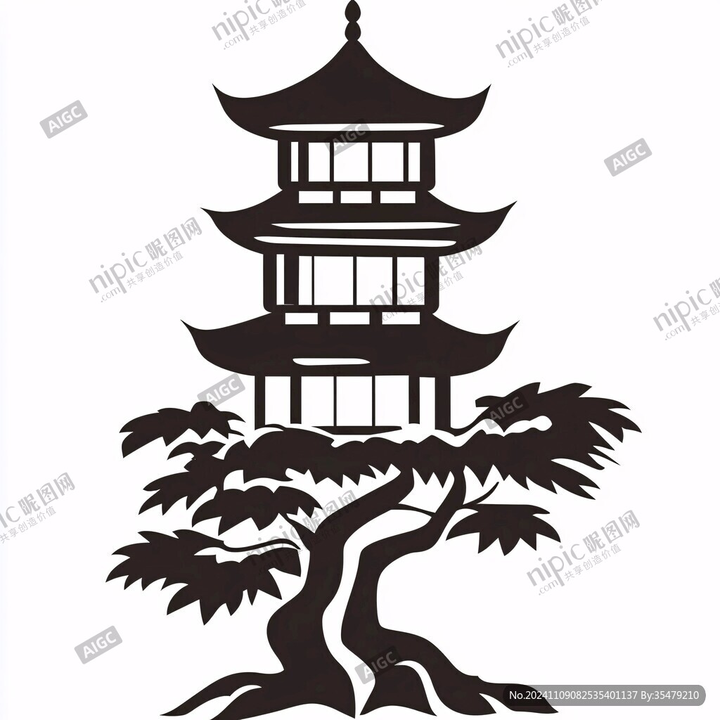卡通黄鹤楼