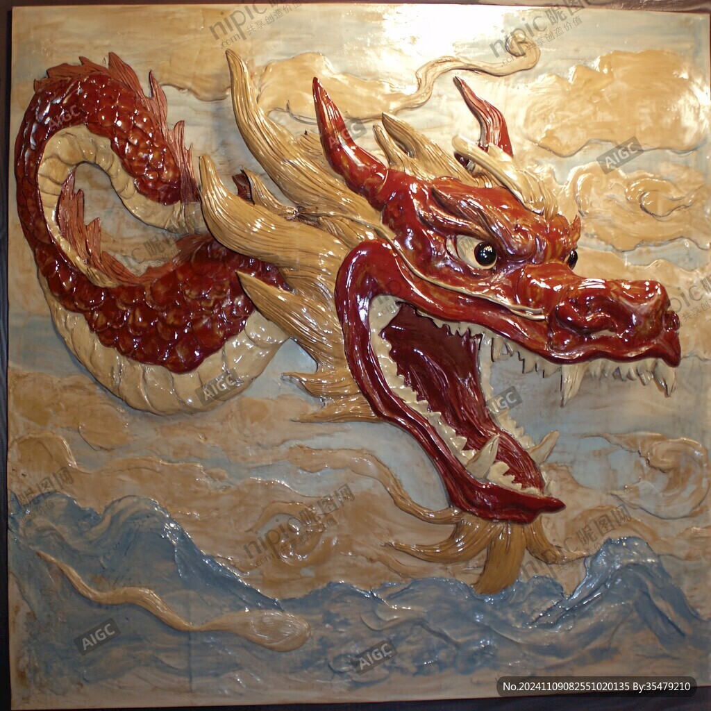 十二生肖龙龙壁画