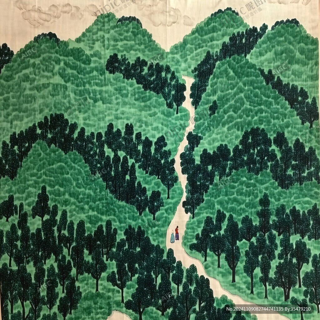 绿遍山原白满川