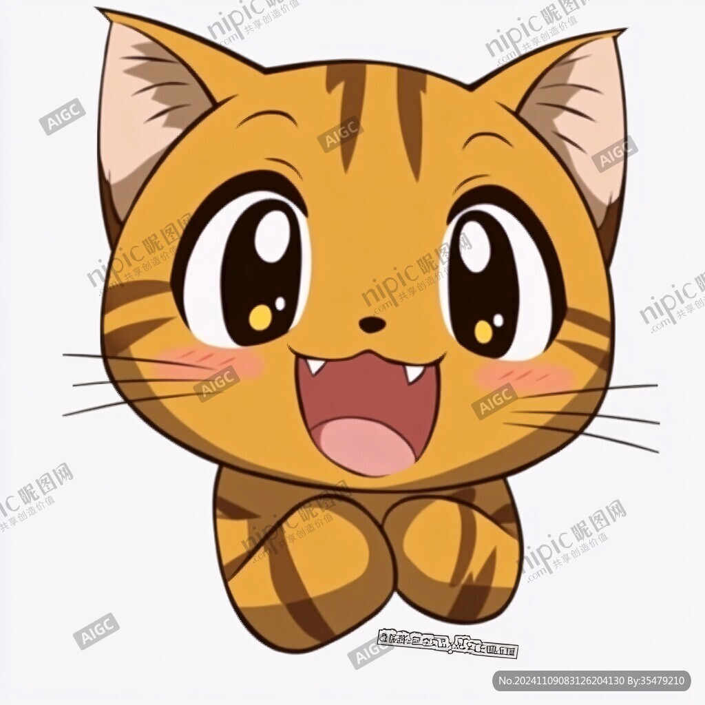 卡通小黄猫