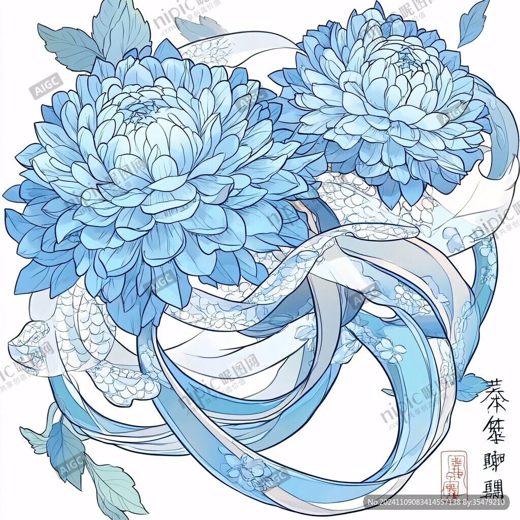 牡丹文创插画