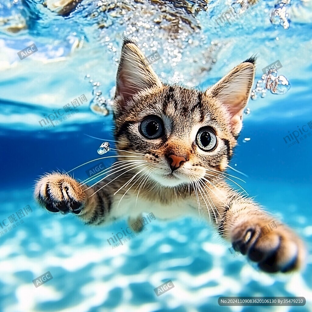 猫咪学潜水