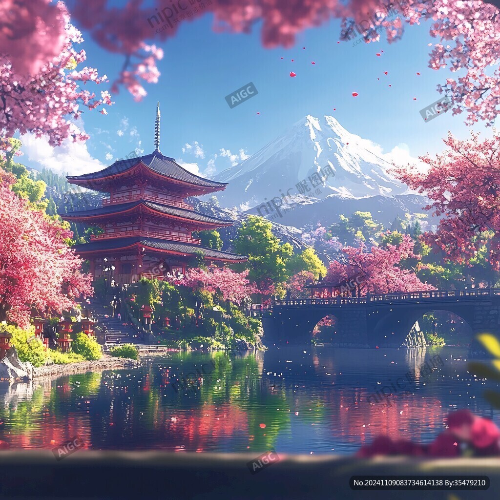 日系风景插画