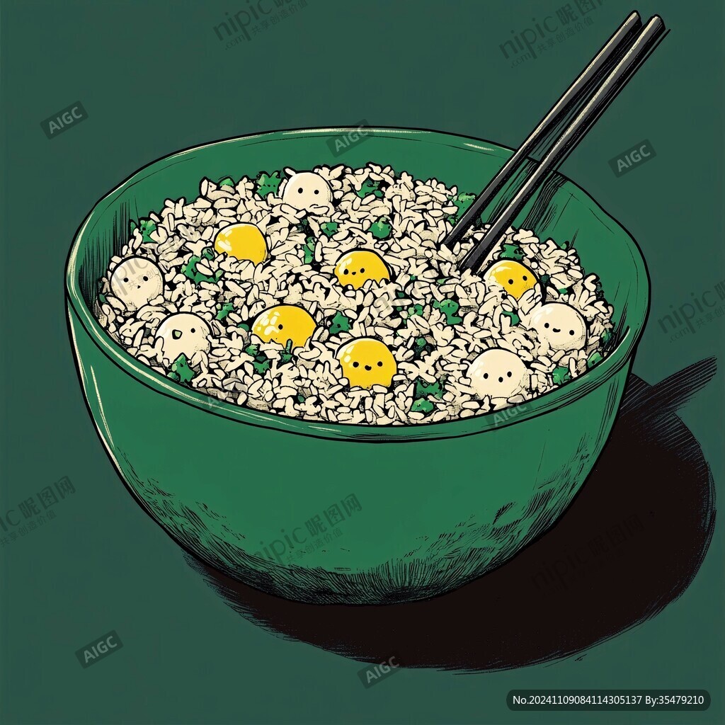 碗豆面插画