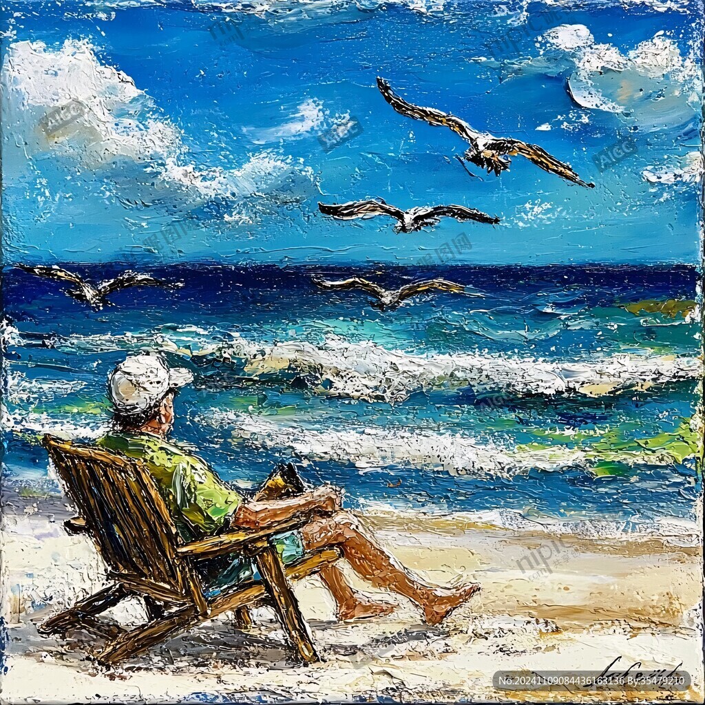 海边画