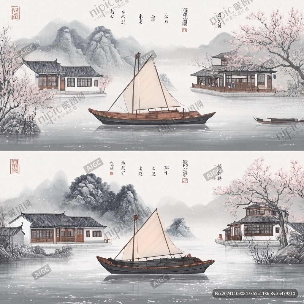 鼋头渚插画
