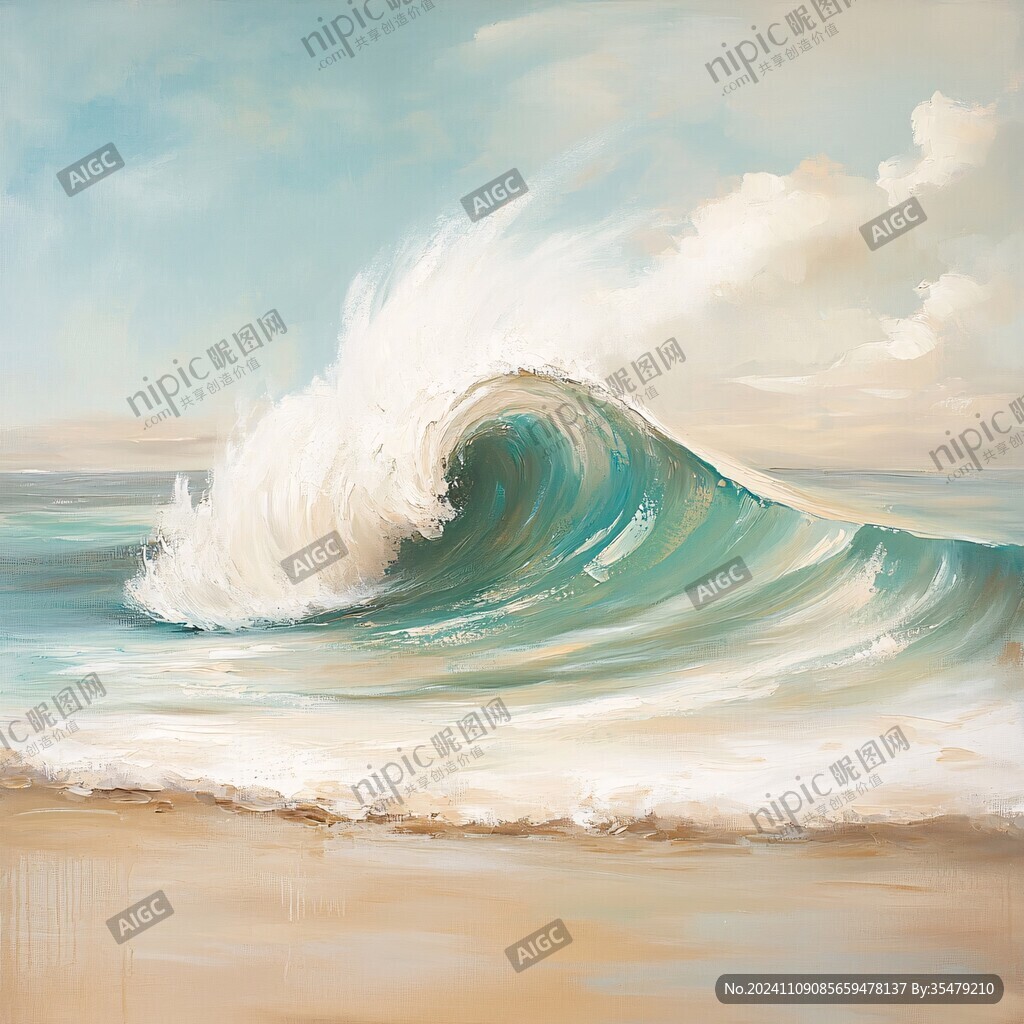 海浪美术绘画