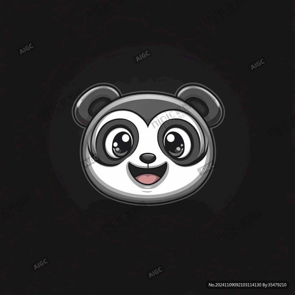 卡通小熊猫标志
