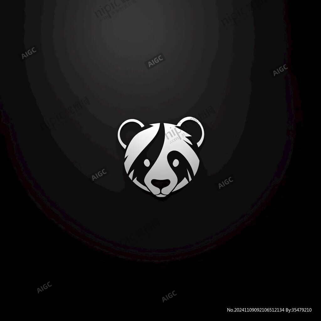 熊猫简约logo