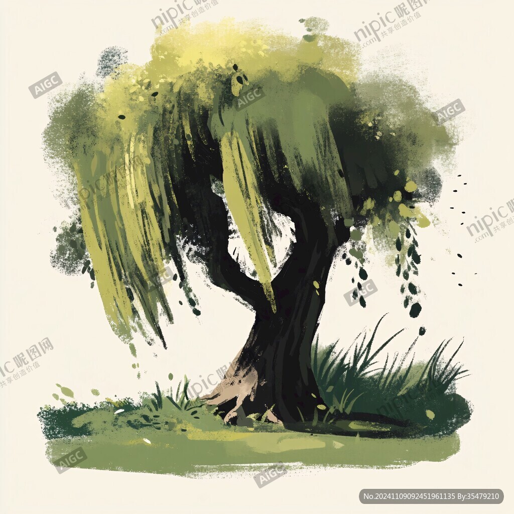 插画大树