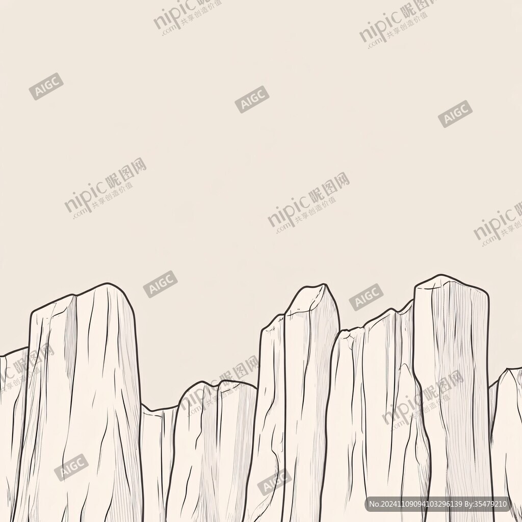 石林插画宣传素材背景