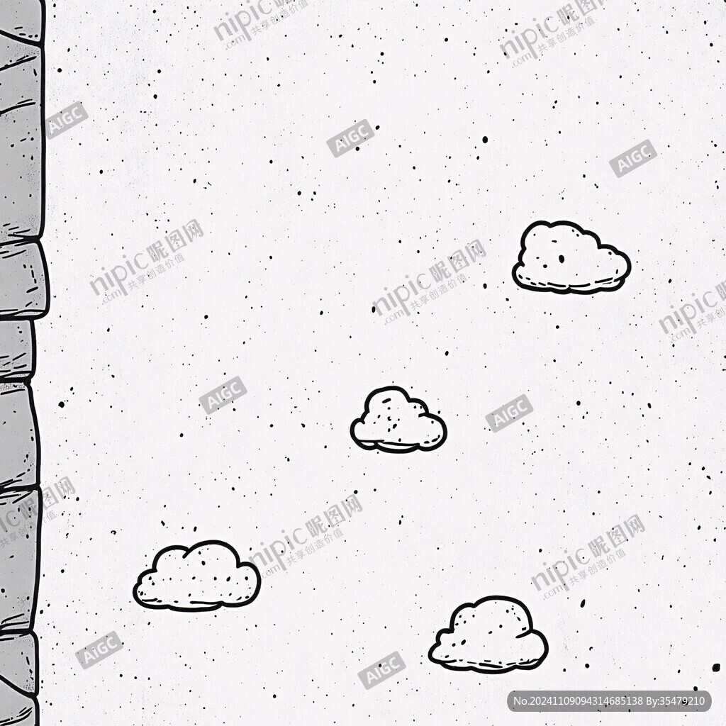 手绘漫画天空