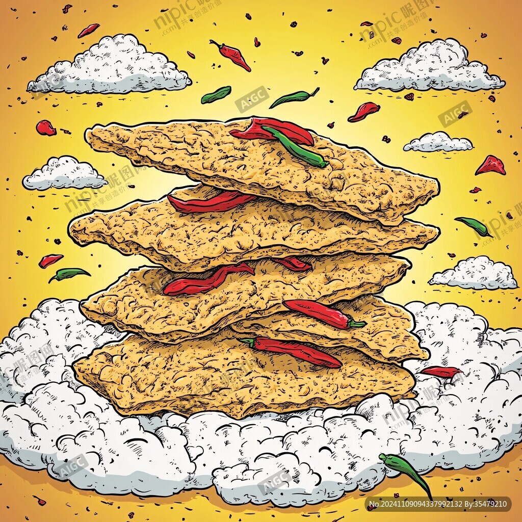 大辣片插画