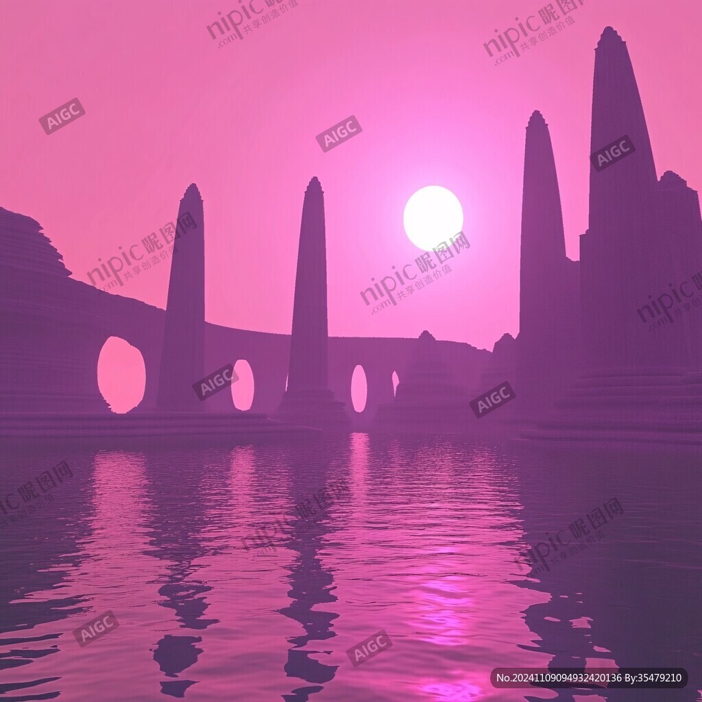 粉红色的外星建筑