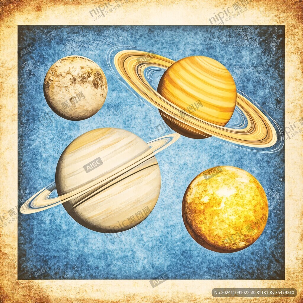 太阳系立体画