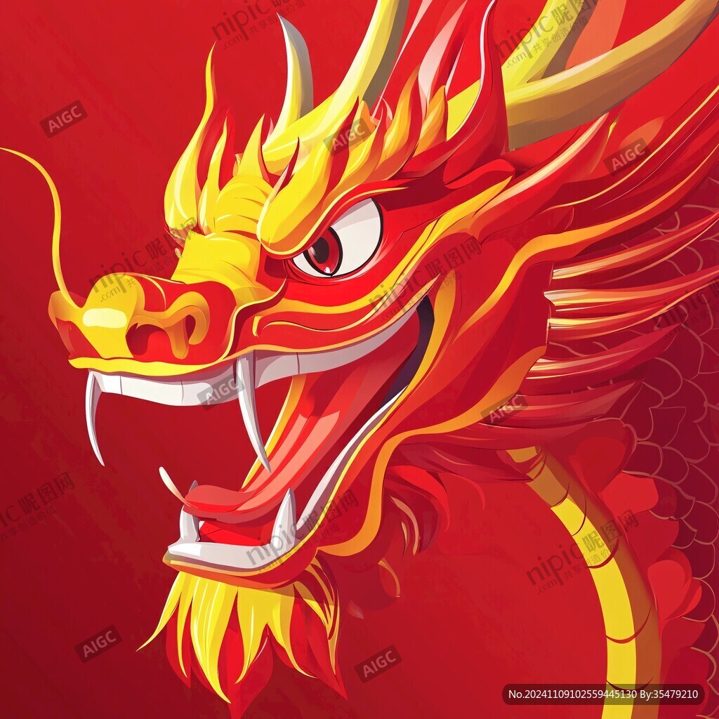 原创卡通中国龙