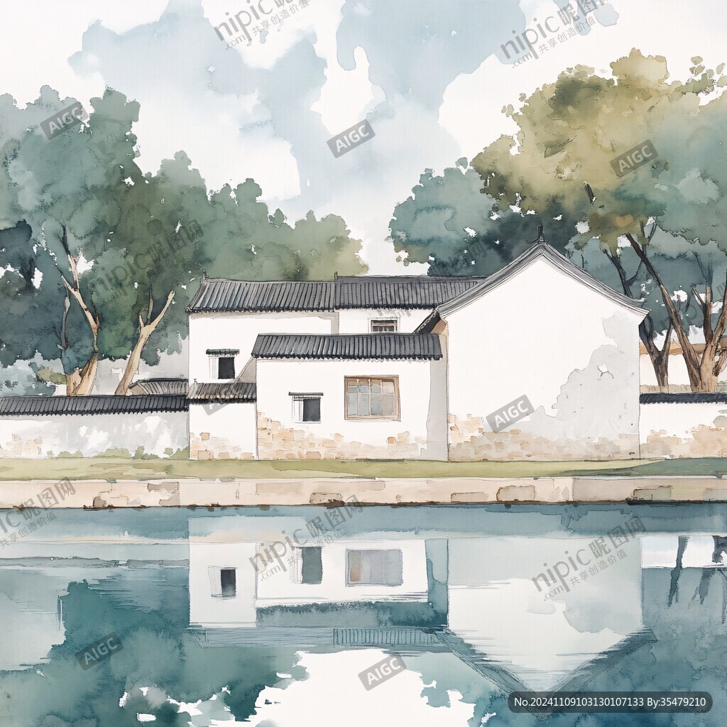 宏村插画