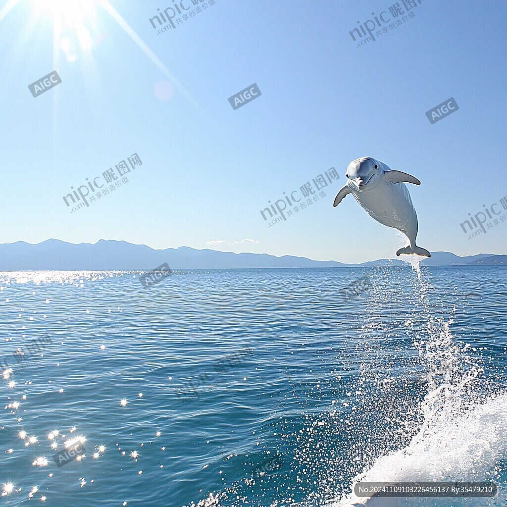 跃出水面的海豚