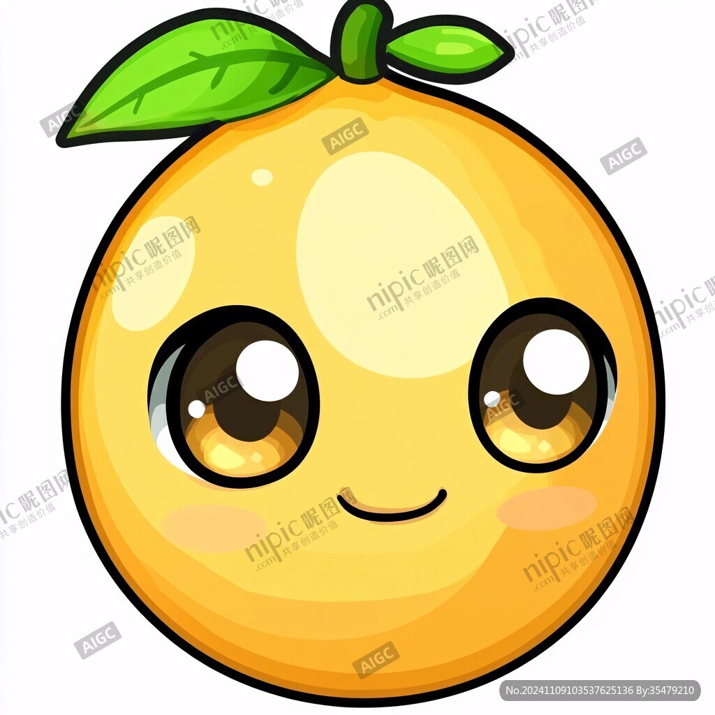 卡通柑橘人物logo