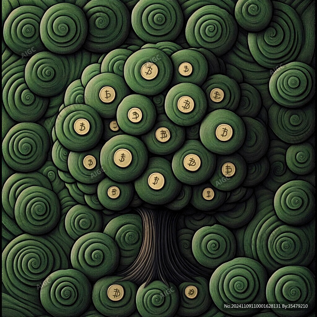 立体圆球背景树