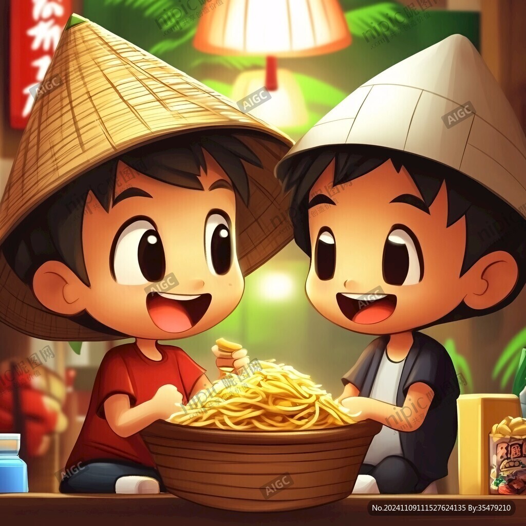 竹升面插画