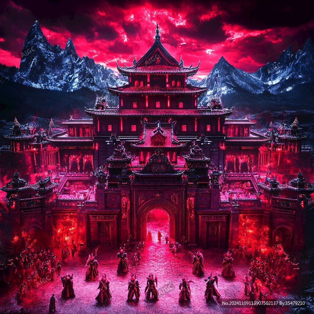 宫殿楼阁仙境仙人大殿