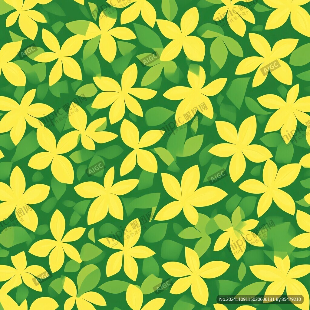 绿色小花底纹背景