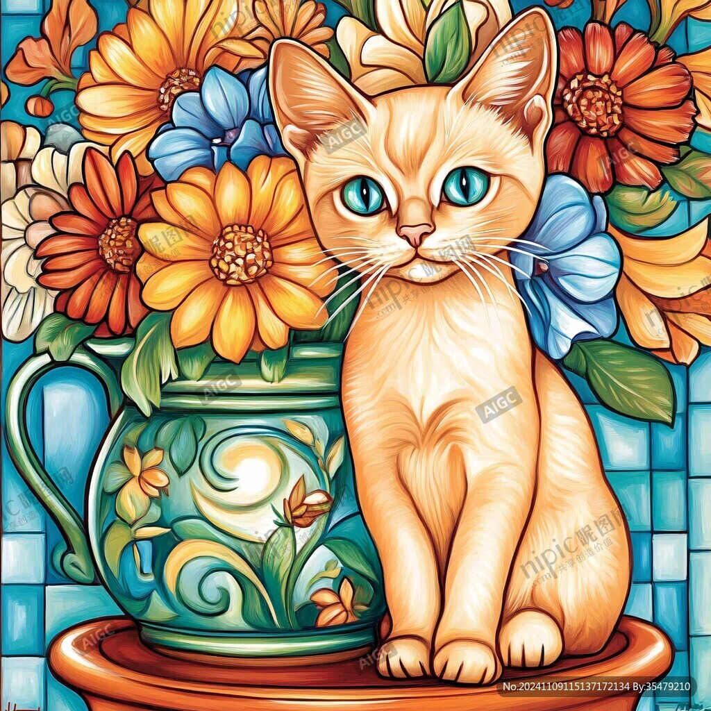花瓶与猫