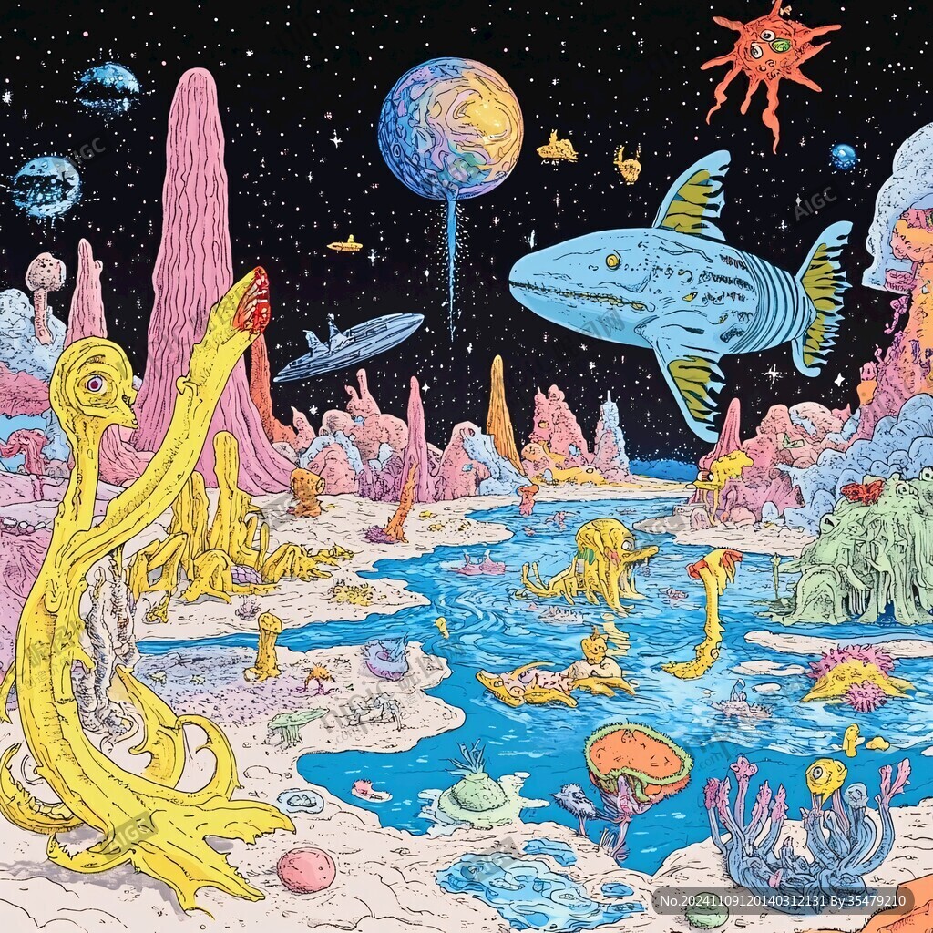 海马包装插画