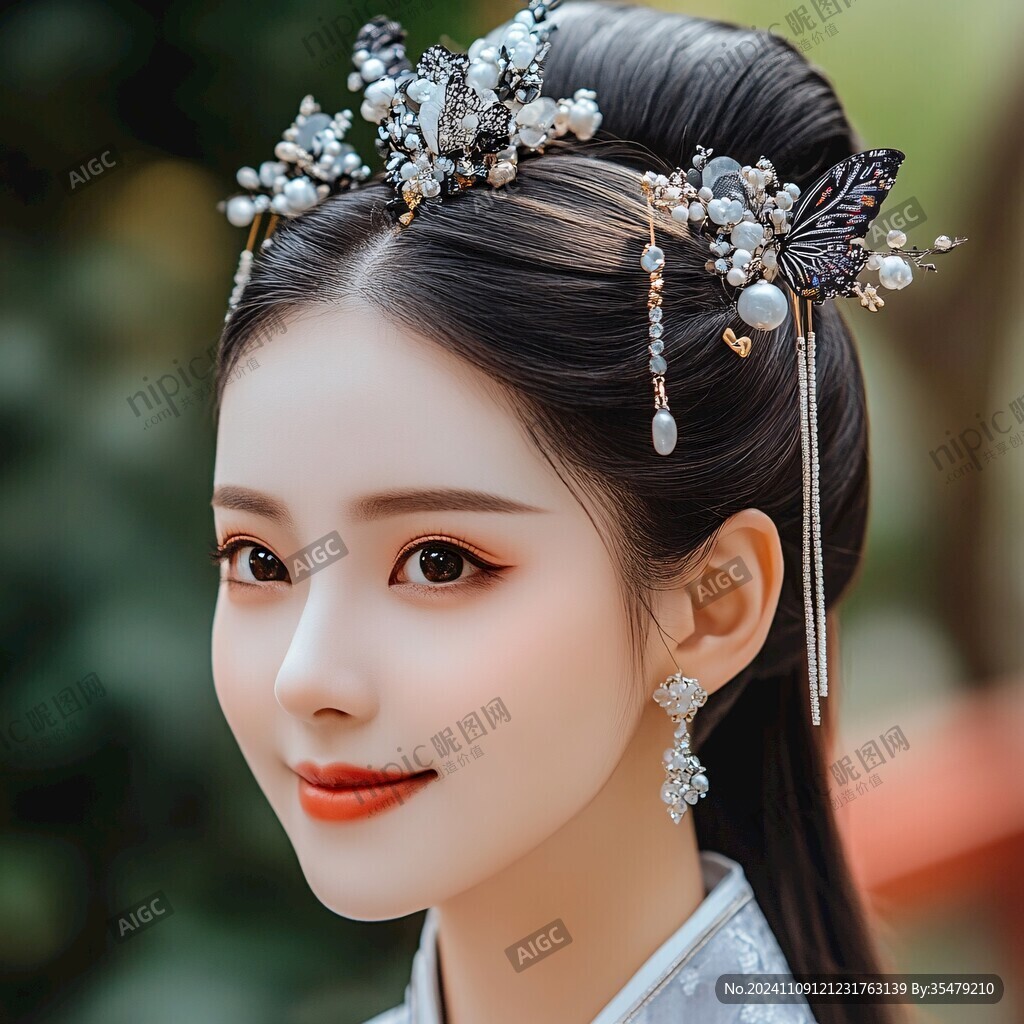 汉服美女发饰