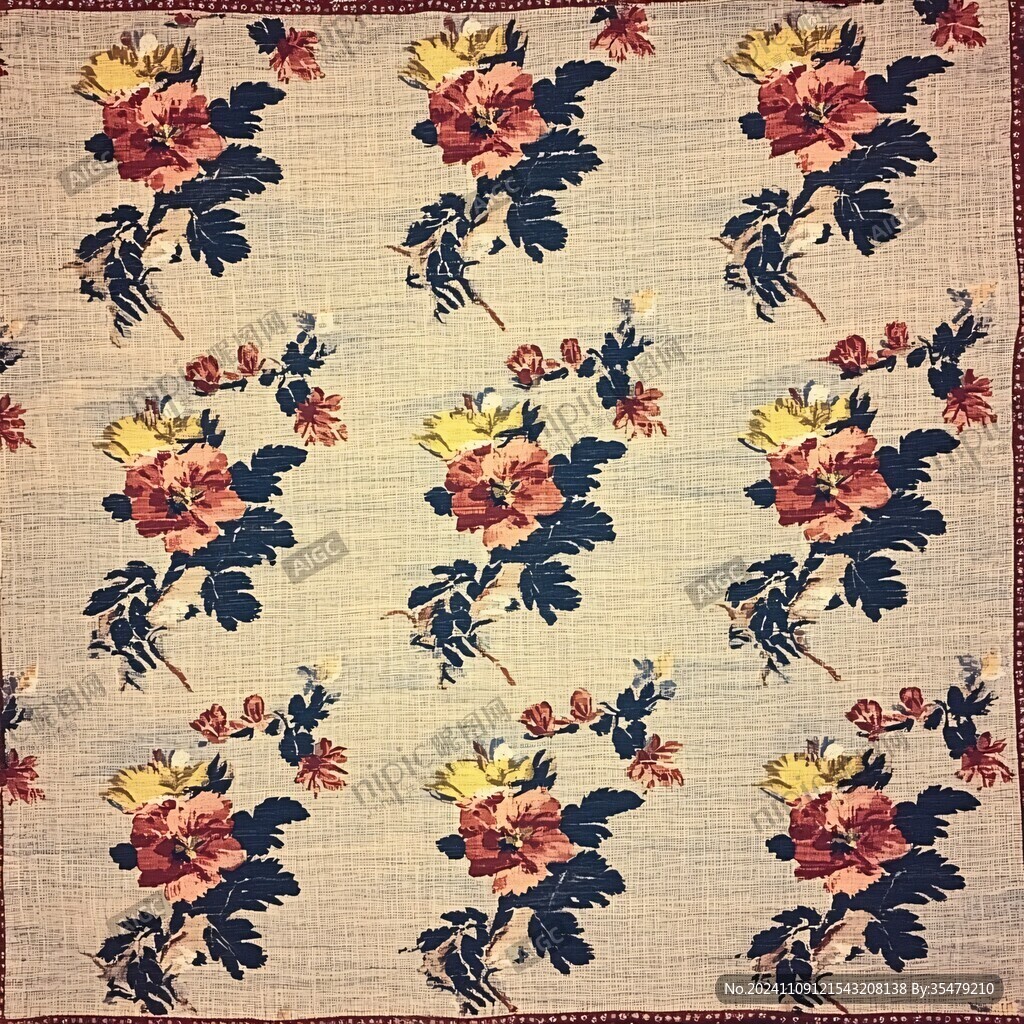 清代花布