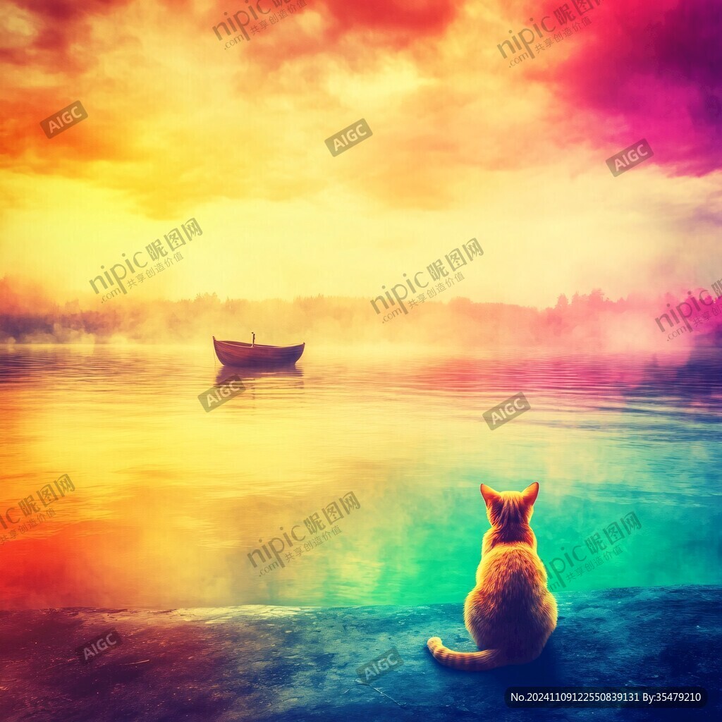 夕阳里的猫