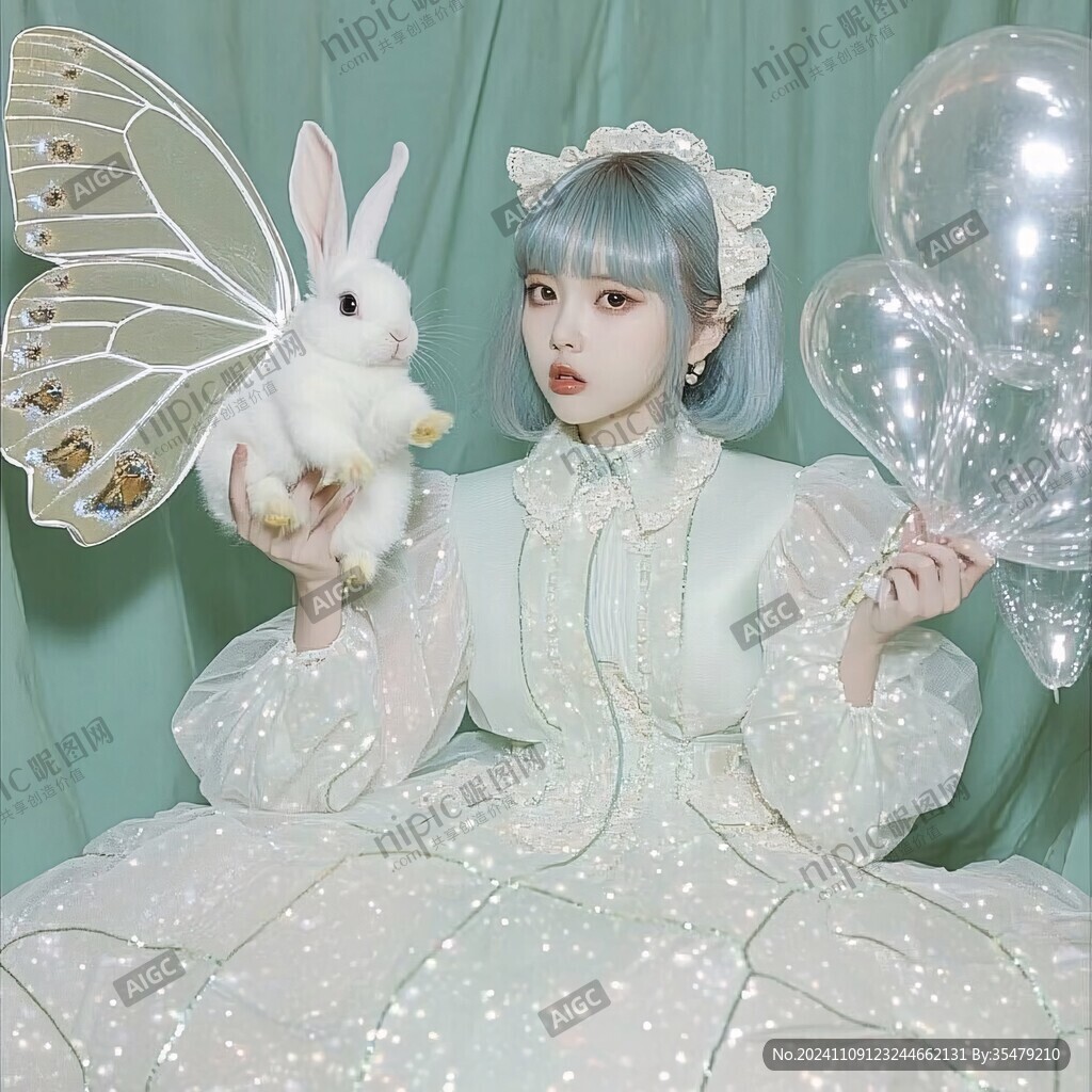 抱兔子的仙女